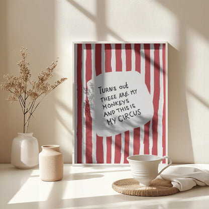 Turns Out These Are My Monkeys - Poster / Art Print - interiör