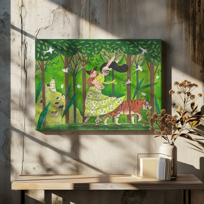 Walking through the woods - Poster / Art Print - interiör