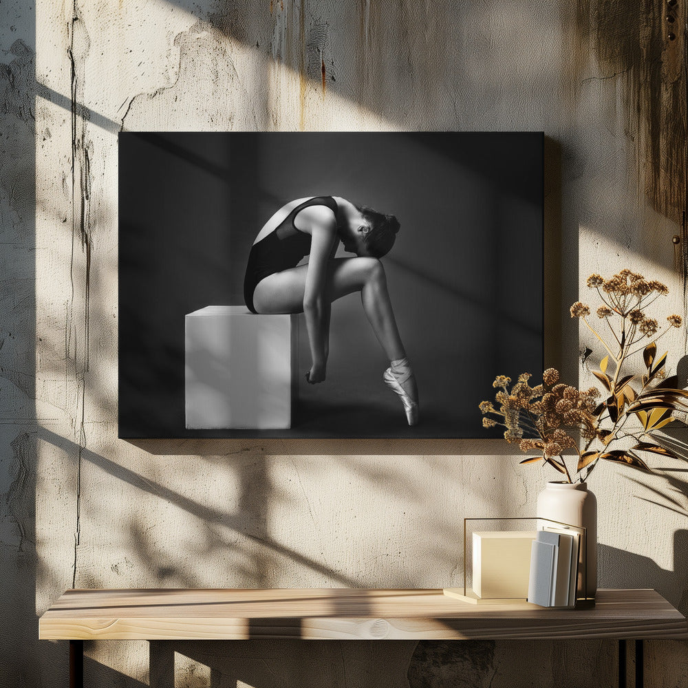 The nymph (the ballerina on the cube) - Poster / Art Print - interiör