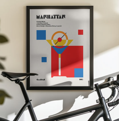 Manhattan Bauhaus Cocktail - Poster / Art Print - interiör
