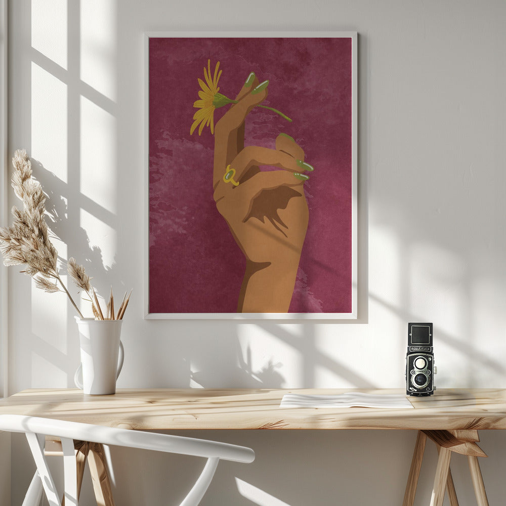 Smoking Flower - Poster / Art Print - interiör