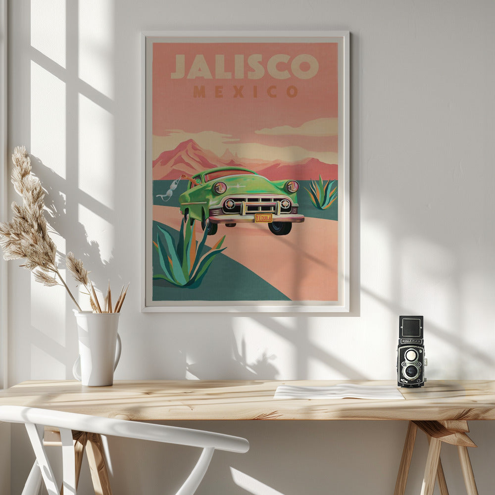 Jalisco Mexico Vintage Travel Poster - Poster / Art Print - interiör