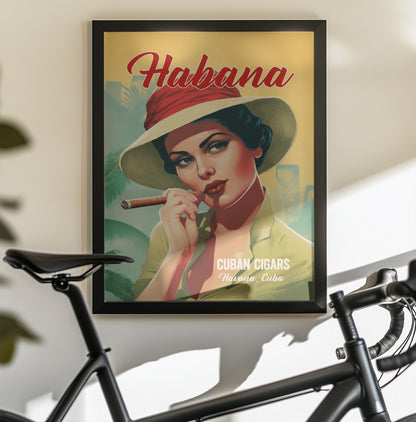 Habana - Cuban Cigars - Poster / Art Print - interiör