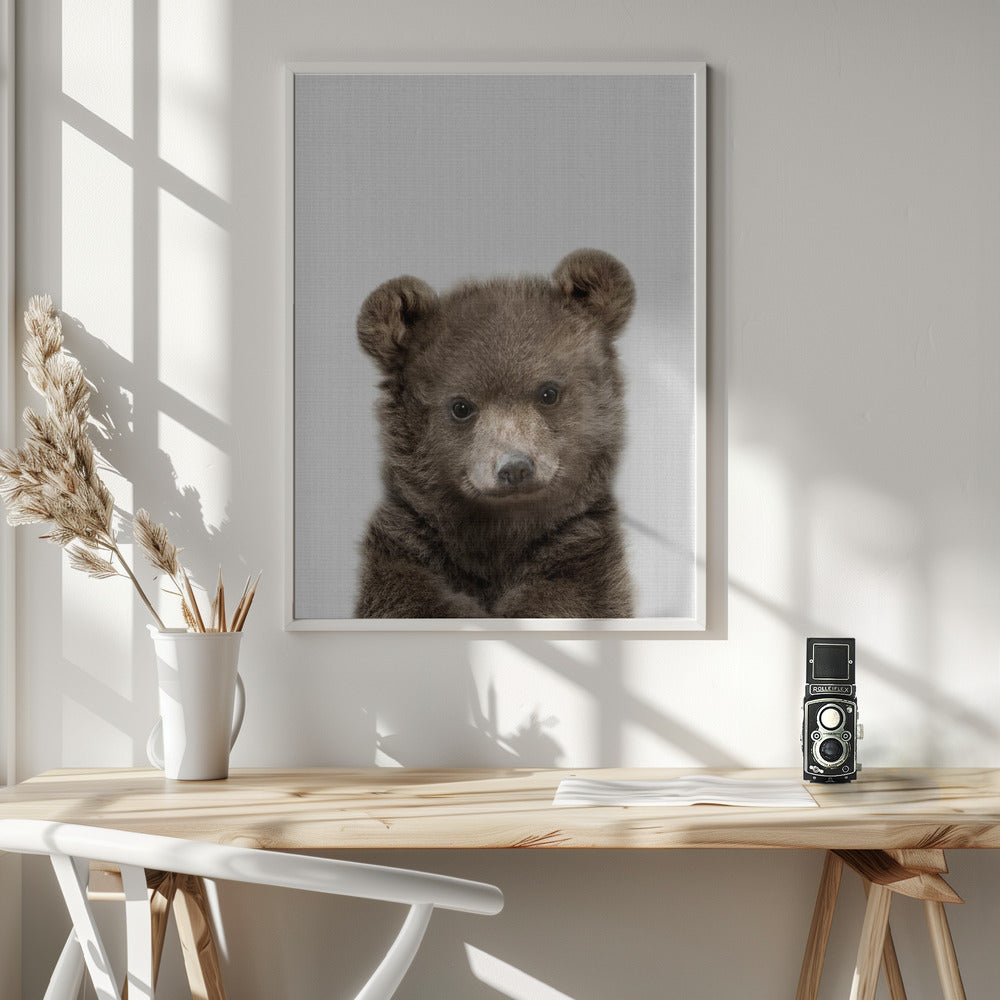Peekaboo Baby Bear - Poster / Art Print - interiör
