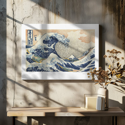 Hokusai's Under the Wave Off Kanagawa (1830 1833) - Poster / Art Print - interiör