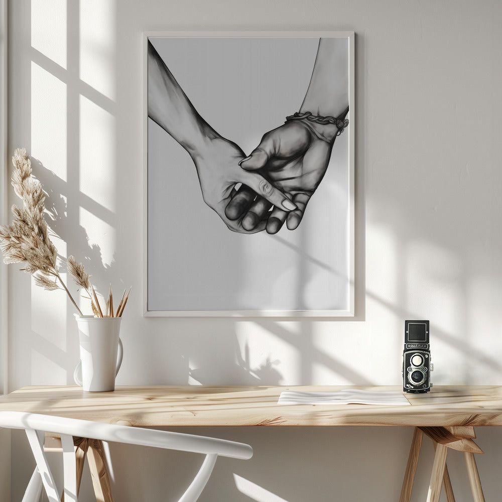 Holding Hands - Poster / Art Print - interiör