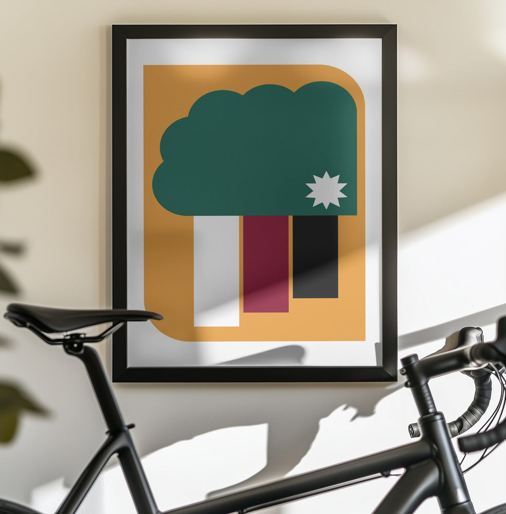 Every Cloud Mustard - Poster / Art Print - interiör