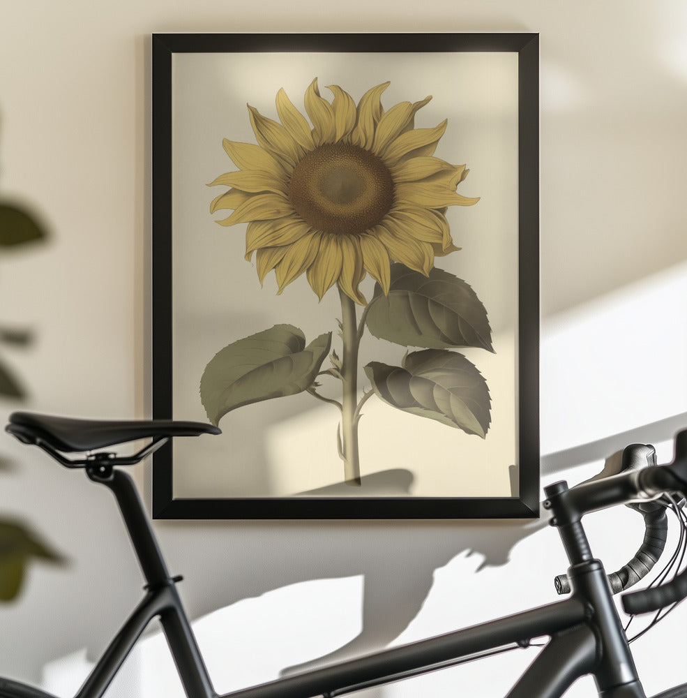Vintage Sunflower - Poster / Art Print - interiör
