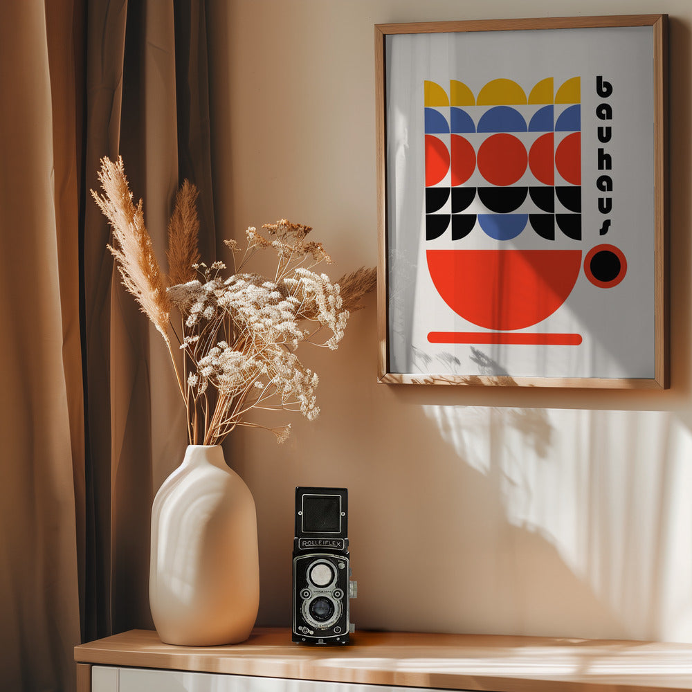 Bauhaus Coffee 70s Decor - Poster / Art Print - interiör
