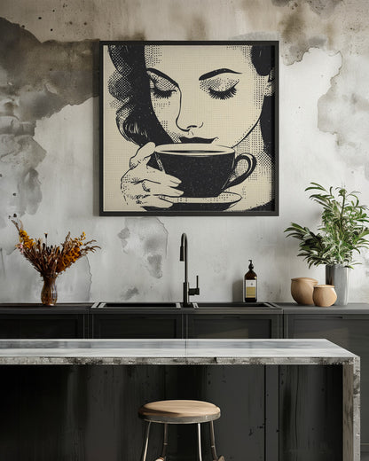 Women Drinking Coffee - Poster / Art Print - interiör