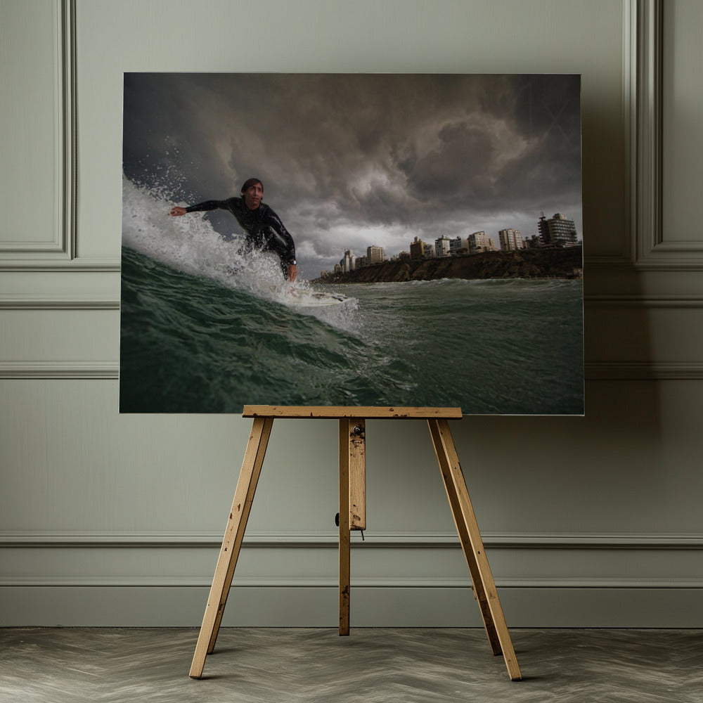 Apocalyptic Surfer - Poster / Art Print - interiör