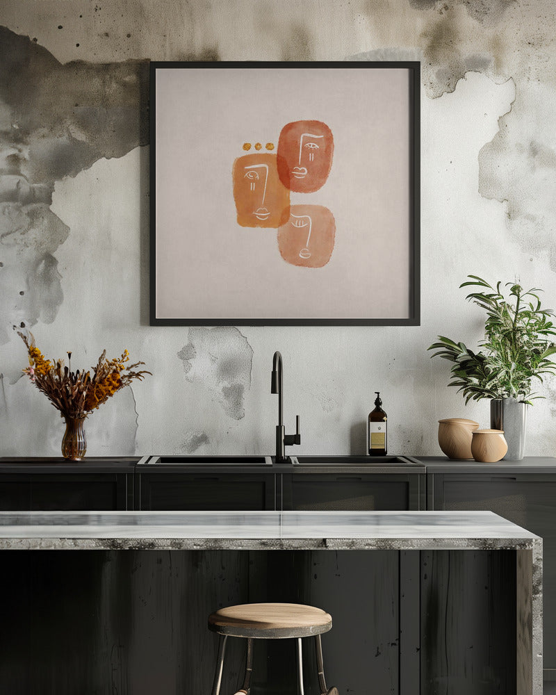 Faces in Harmony - Poster / Art Print - interiör
