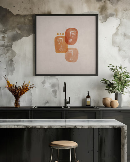 Faces in Harmony - Poster / Art Print - interiör