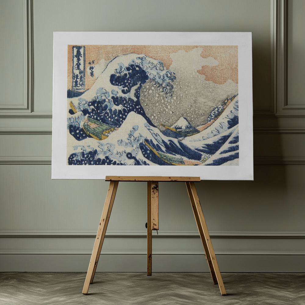 Under the Wave Off Kanagawa (1830 1833) - Poster / Art Print - interiör