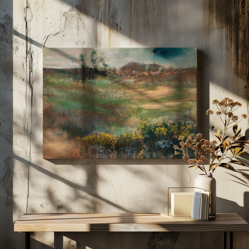 Landscape With Smokestacks - Poster / Art Print - interiör