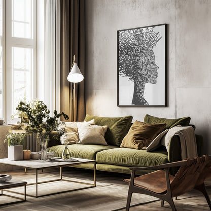 Face In Profile - Poster / Art Print - interiör