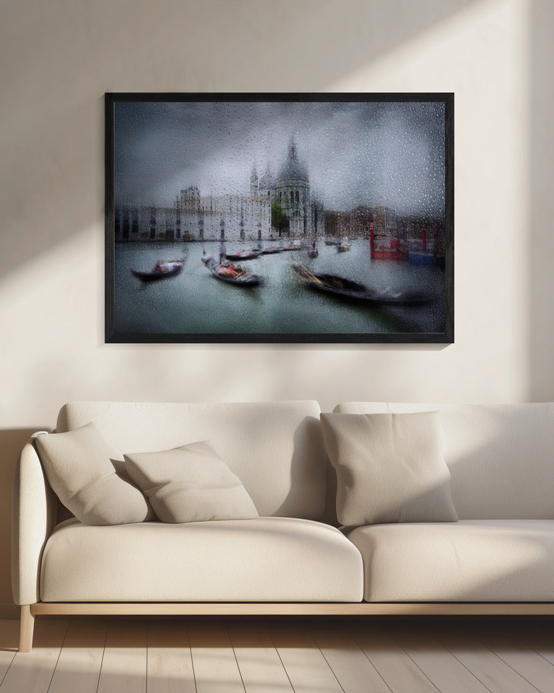 It was raining in Venice - Poster / Art Print - interiör