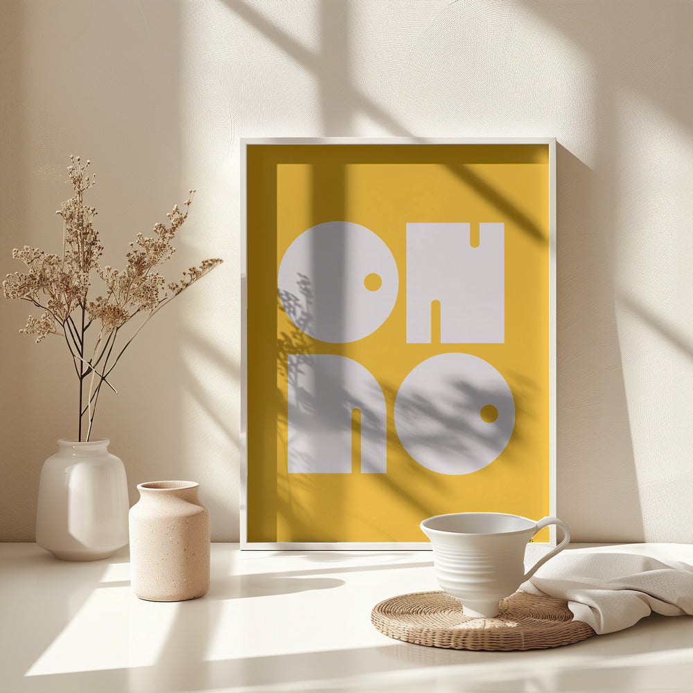 Oh No Yellowratio 3x4 Print By Bohonewart - Poster / Art Print - interiör