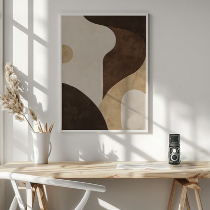 Brown Tones Geometric 2 - Poster / Art Print - interiör
