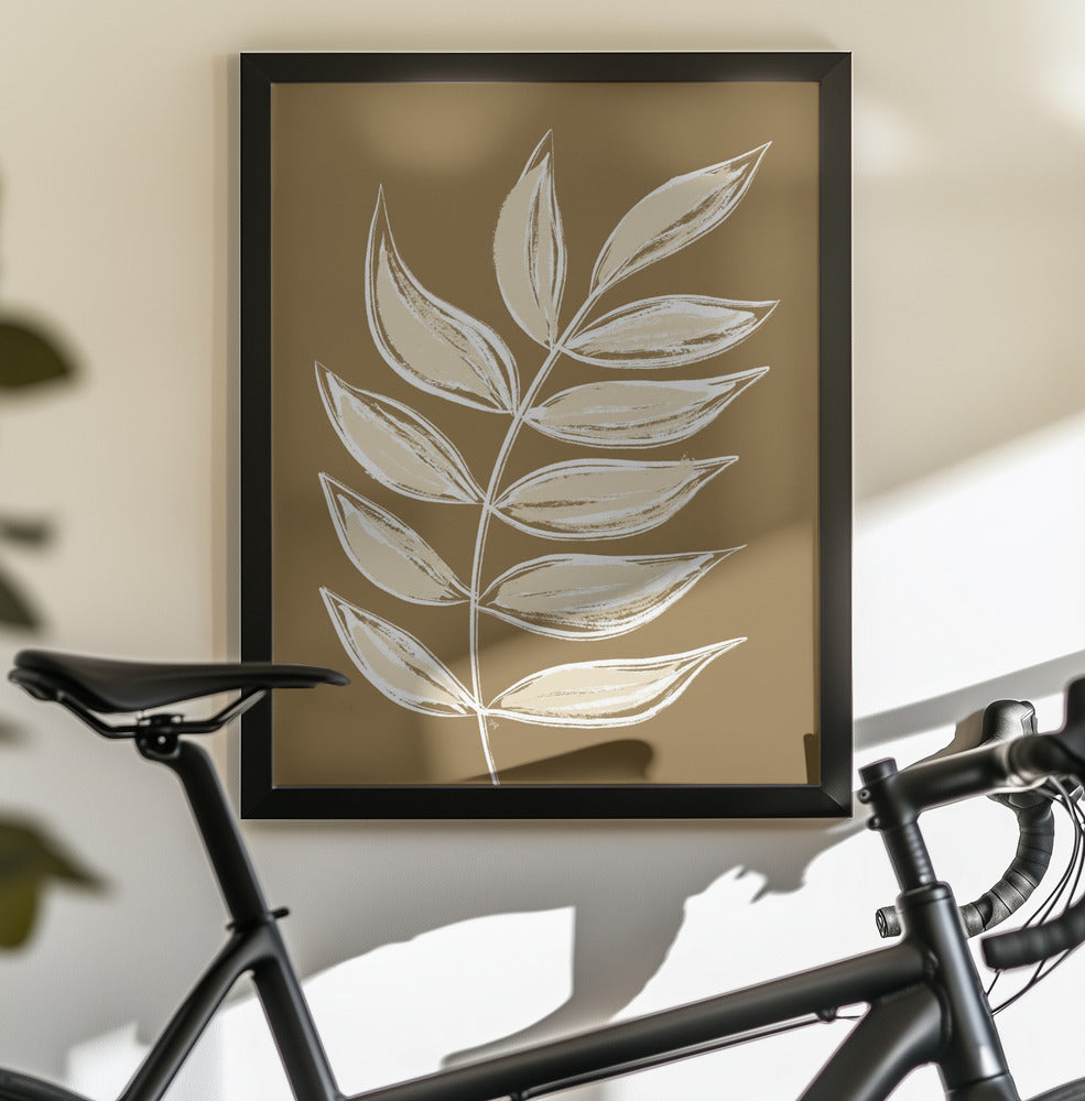 Brown Leaves - Poster / Art Print - interiör