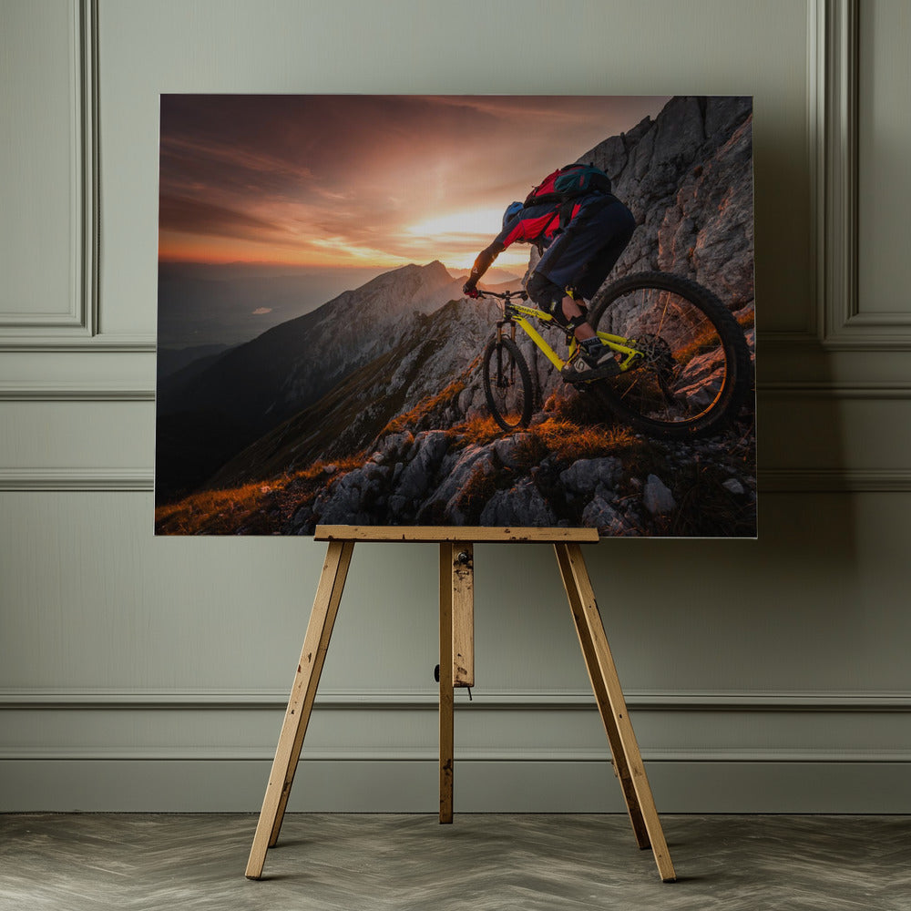 Golden hour high alpine ride - Poster / Art Print - interiör