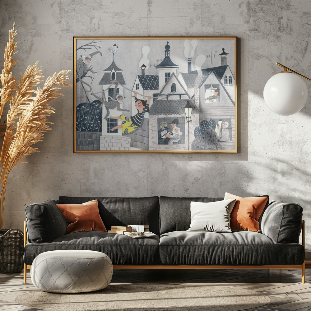 Exploring the big wide world - Poster / Art Print - interiör