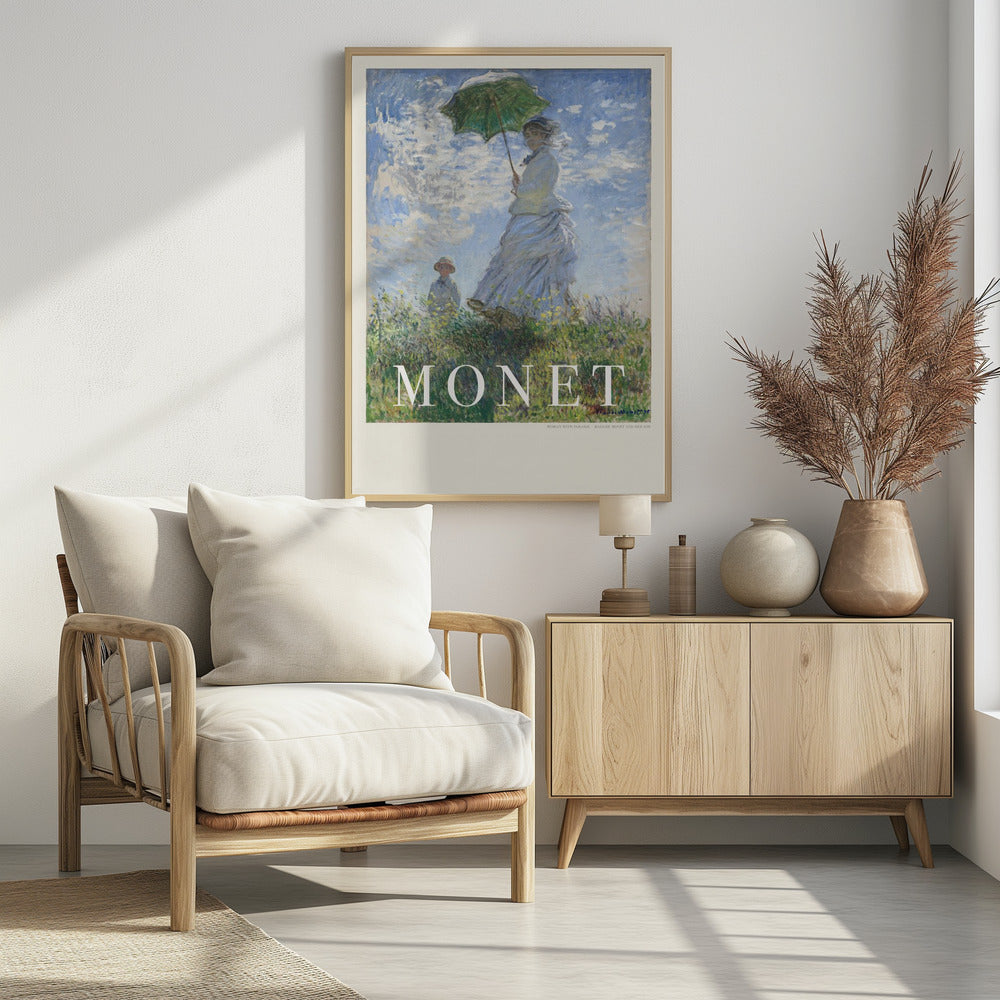 Woman With Parasol - Poster / Art Print - interiör