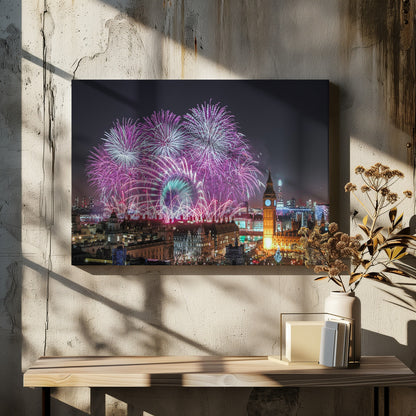 New Year Fireworks - Poster / Art Print - interiör