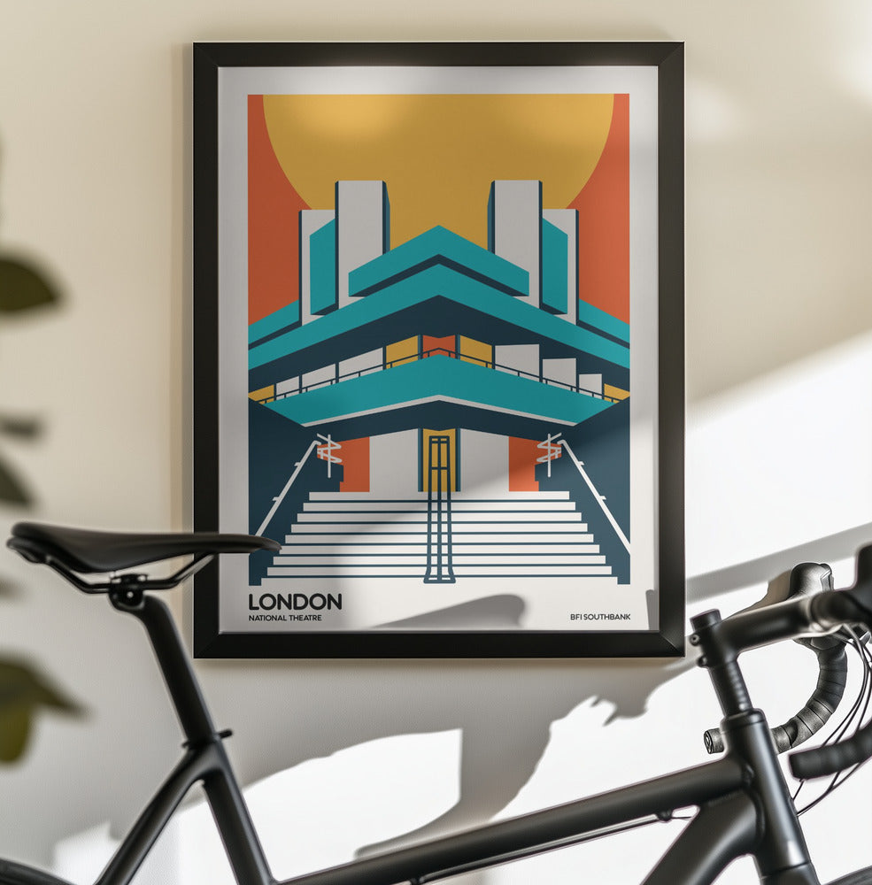 London BFI Southbank Brutalist Architecture - Poster / Art Print - interiör