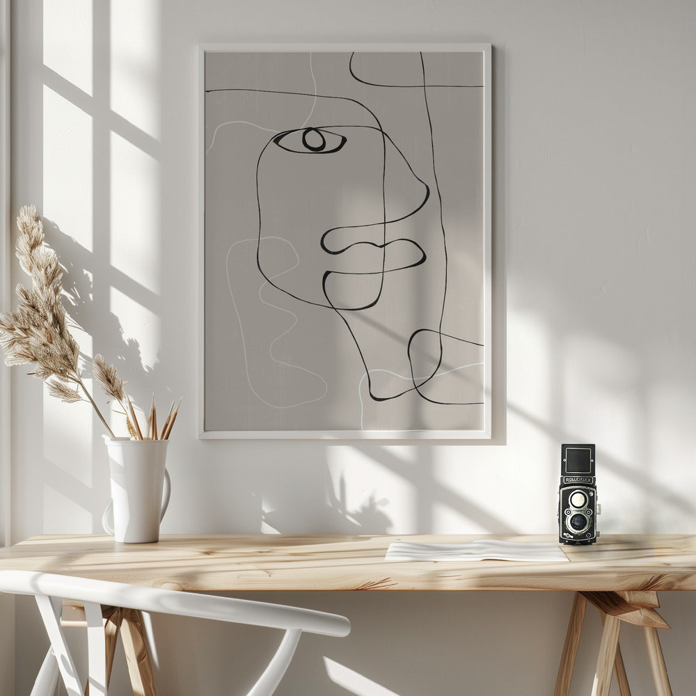 Abstract Face No1. - Poster / Art Print - interiör