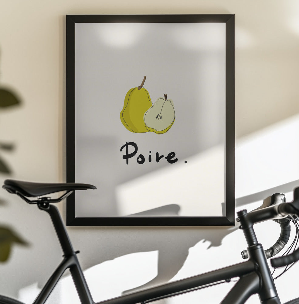 Modern French Fruits Collection "Pear / Poire" - Poster / Art Print - interiör