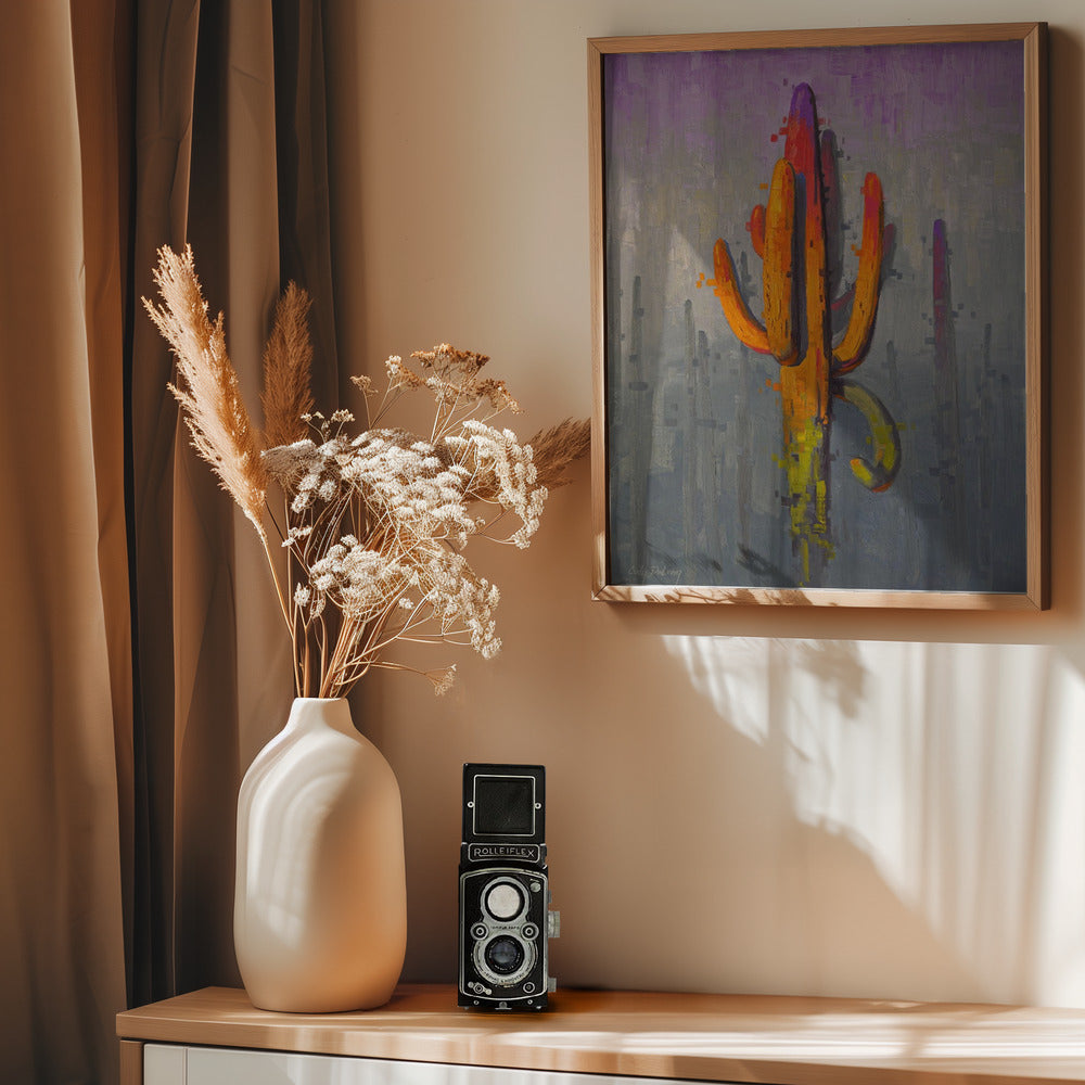 Colorful Cactus Painting - Poster / Art Print - interiör