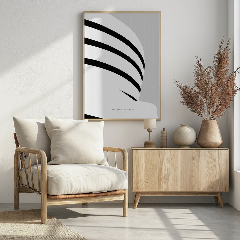 Minimal Guggenheim museum - Poster / Art Print - interiör