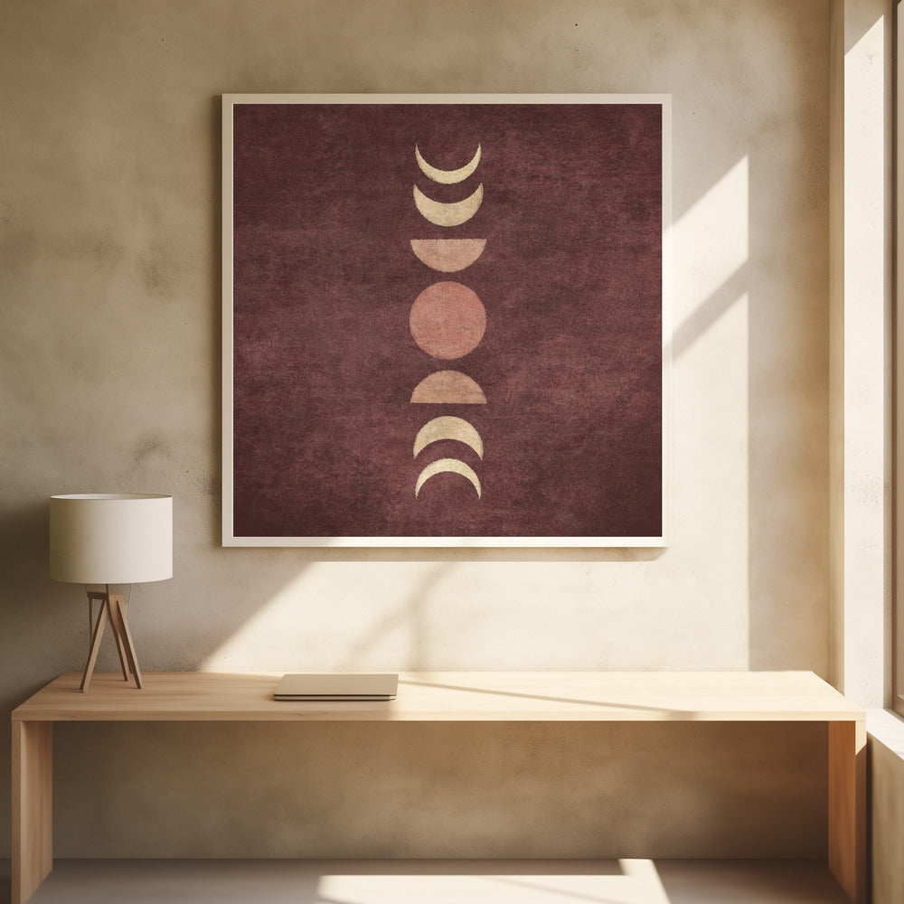 Lunar Phases Alignment - Poster / Art Print - interiör