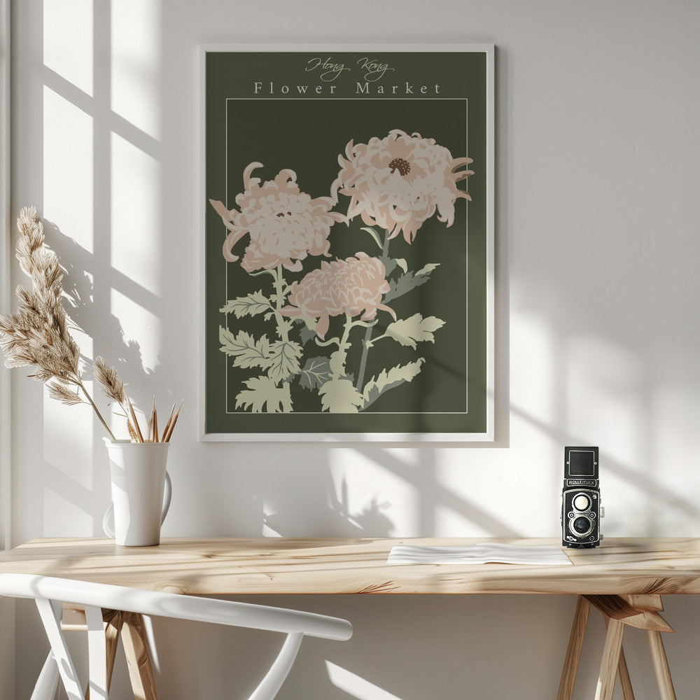Flower Market Hong Kong Chrysanthemum - Poster / Art Print - interiör