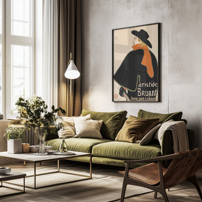 Aristide Bruant In His Cabaret (1893) - Poster / Art Print - interiör