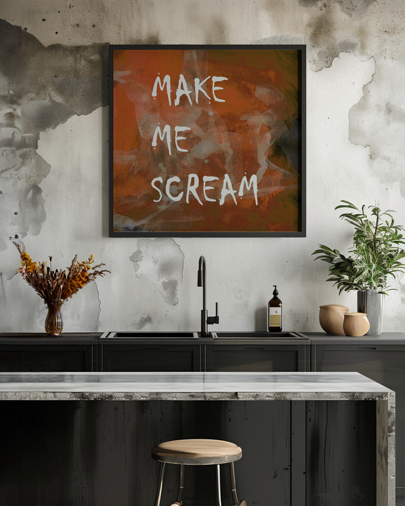 Background 2 Make Me Scream All Caps Copper Terracotta - Poster / Art Print - interiör