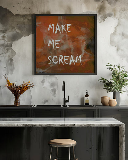 Background 2 Make Me Scream All Caps Copper Terracotta - Poster / Art Print - interiör