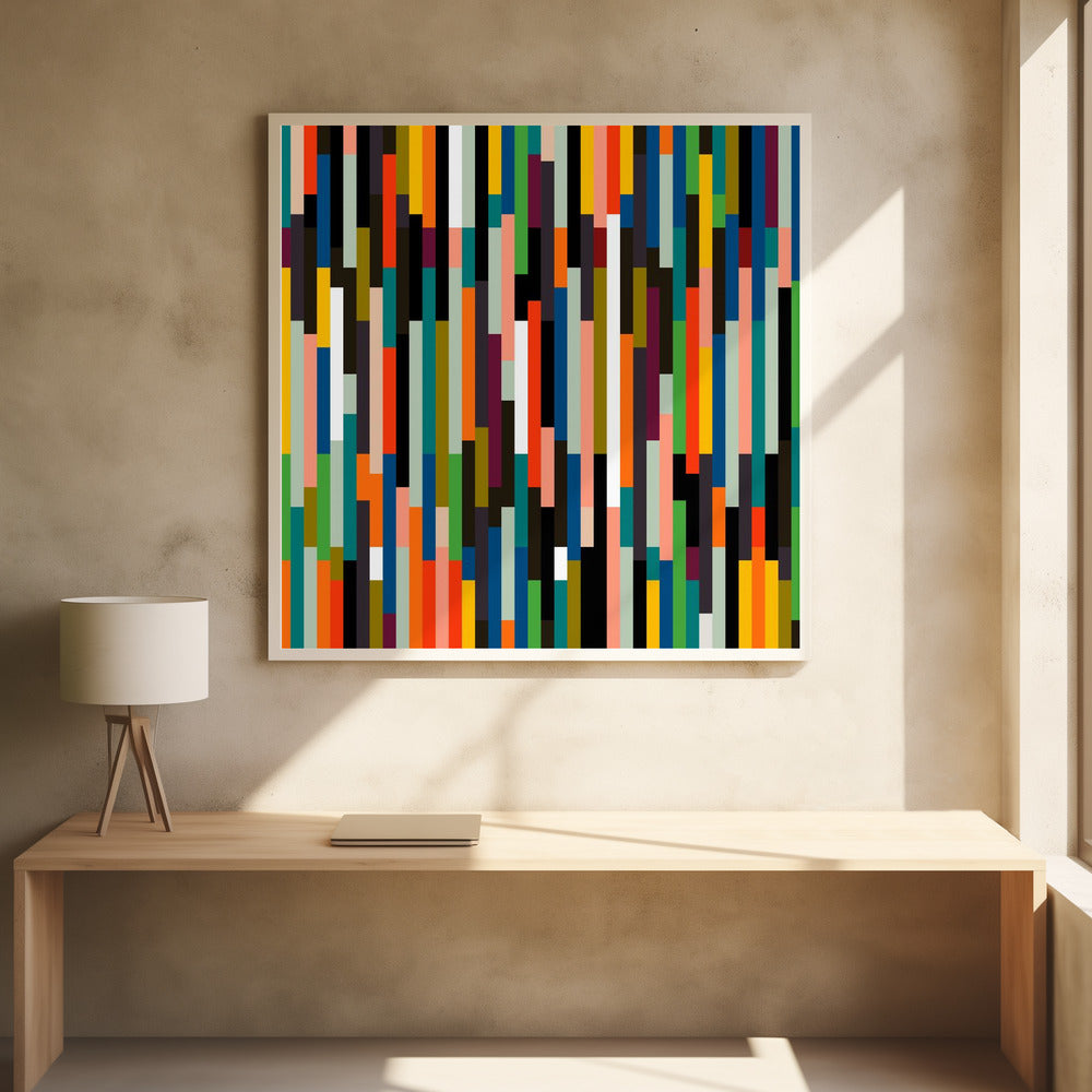 Stripes Retro Big - Poster / Art Print - interiör