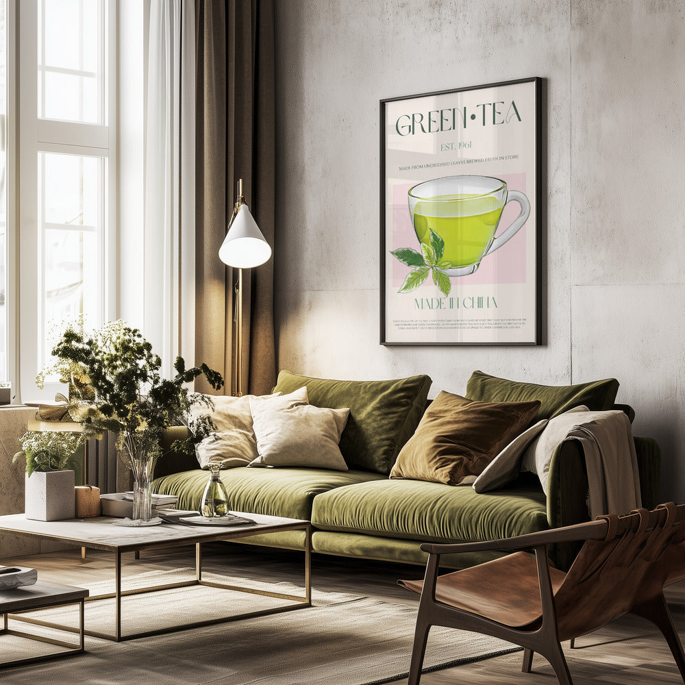 Green Tea - Poster / Art Print - interiör