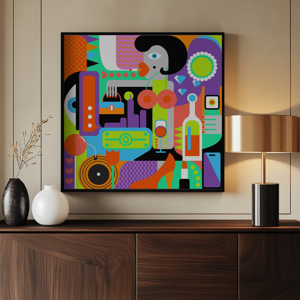 She's a woman - Poster / Art Print - interiör