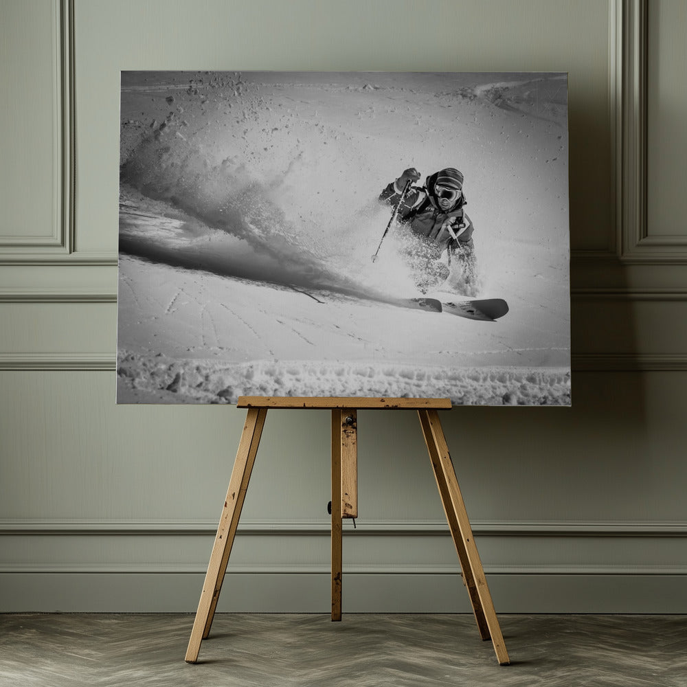 Henri making a powder turn... - Poster / Art Print - interiör