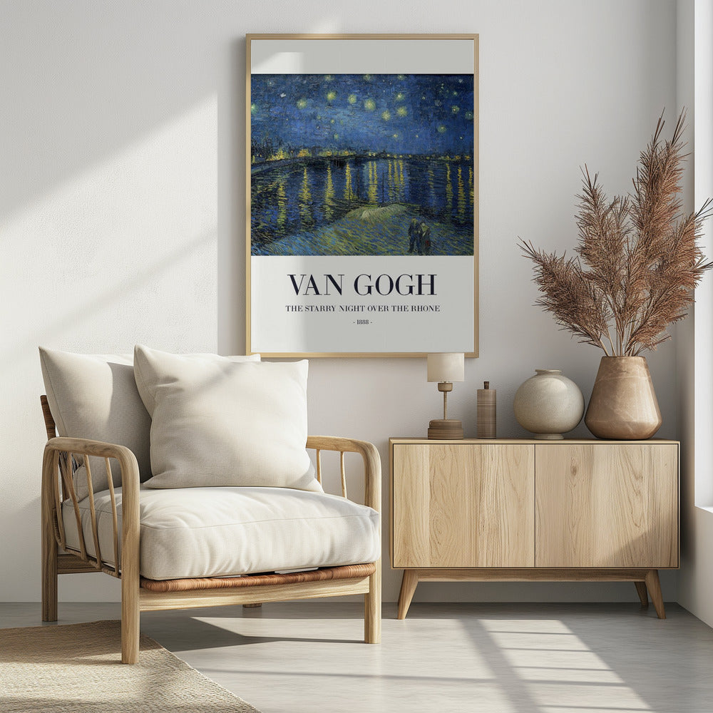 The Starry Night Over The Rhone - Poster / Art Print - interiör