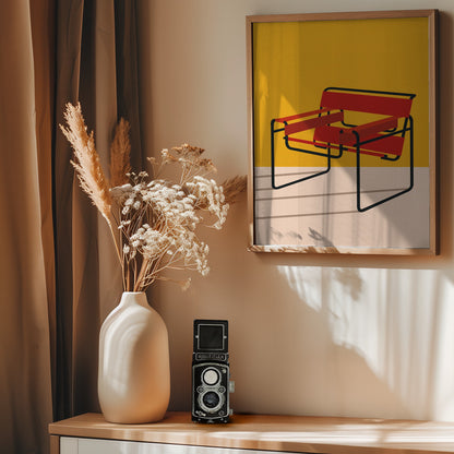 Wassily Chair Marcel Breuer - Poster / Art Print - interiör