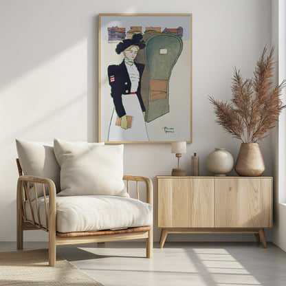 Woman Holding Book (ca. 1890–1907) - Poster / Art Print - interiör