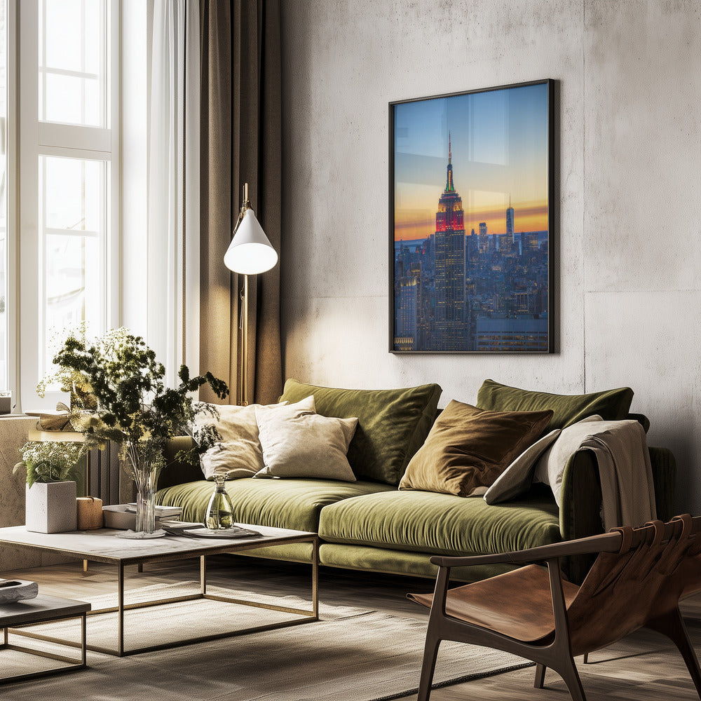 Blue Manhattan - Poster / Art Print - interiör