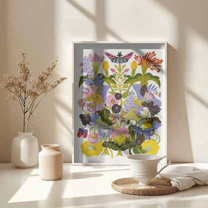 Abstract Autumn Floral - Poster / Art Print - interiör