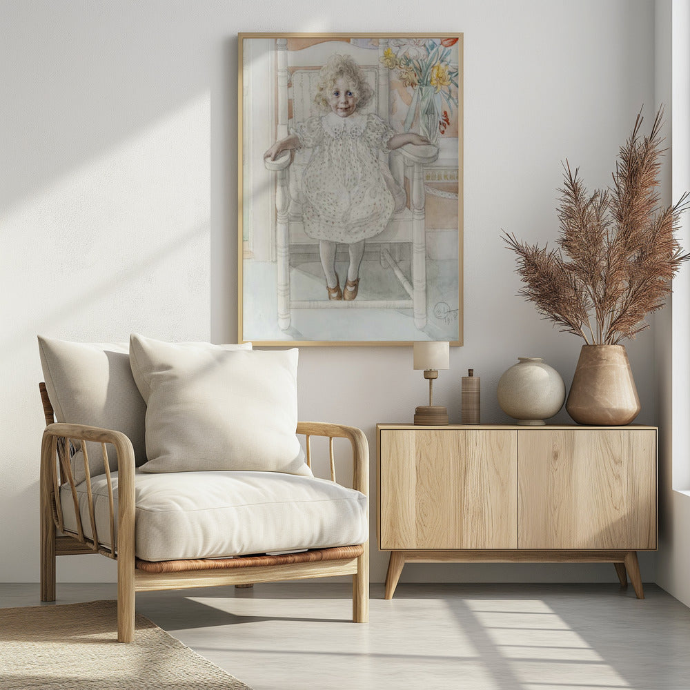 Portrait of Inga Maria Thiel, 1918 - Poster / Art Print - interiör