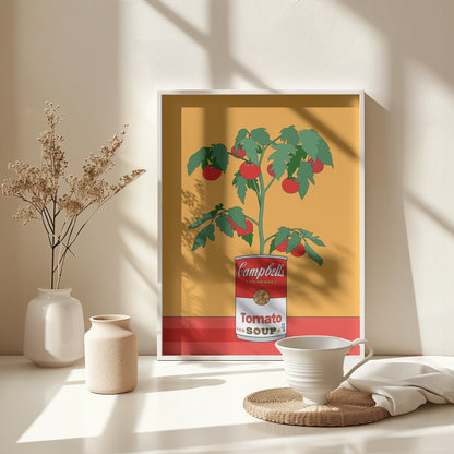 Campbells Soup Tomato Plant Retro Illustration - Poster / Art Print - interiör