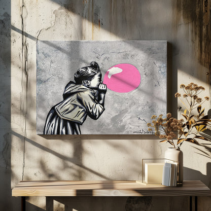 Pink balloon - Poster / Art Print - interiör